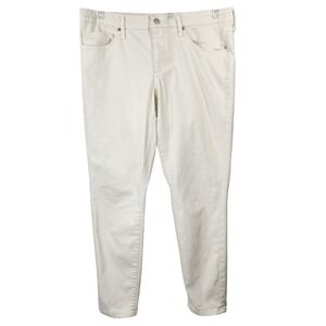 Universal Thread Womens Mid Rise Skinny Jeans Off White Cream Size 12/31R Ankle
